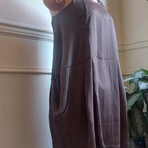 Hache Dark Brown Sleeveless Dress